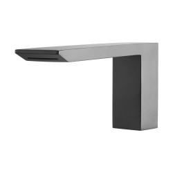 Kylpyammehana mattamusta ruostumaton teräs 3-reikäinen reuna-asennus yhden vivun vesiputousvirtaus