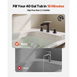 Ammehana ruostumatonta terästä roomalaistyylinen öljytty pronssiviimeistely 3-reikäinen kaksikahvainen