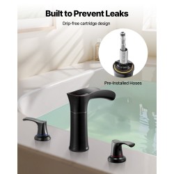 Ammehana ruostumatonta terästä roomalaistyylinen öljytty pronssiviimeistely 3-reikäinen kaksikahvainen