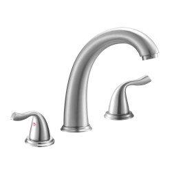 Ammeen hana kolmireikäinen reuna asennus harjattu ruostumaton teräs joutsenkaulainen juoksuputki kaksi kahvaa