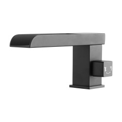 Roomalainen ammehana ruostumattomasta teräksestä mattamusta 3-reikäinen yhdellä vivulla käsisuihkulla