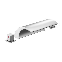 Kylpyammehana ruostumaton teräs 3 reikäinen kannenasennus hopeanvärinen kaksi vipua