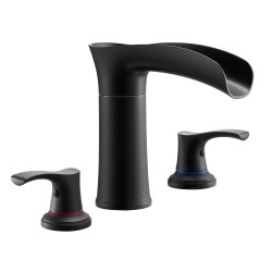 Vesiputous ammehana mattamusta kolmireikäinen reuna asennus kaksikahvainen korkea virtaus