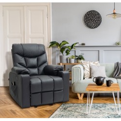 Andover sähköinen nojatuoli USB-porteilla ja juomatelineillä