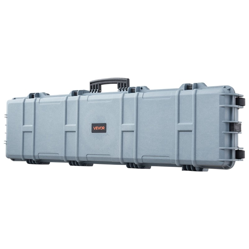 Kovakantinen PP-muovinen asekotelo 138 cm pitkä lukittava kivääreille pyörillä