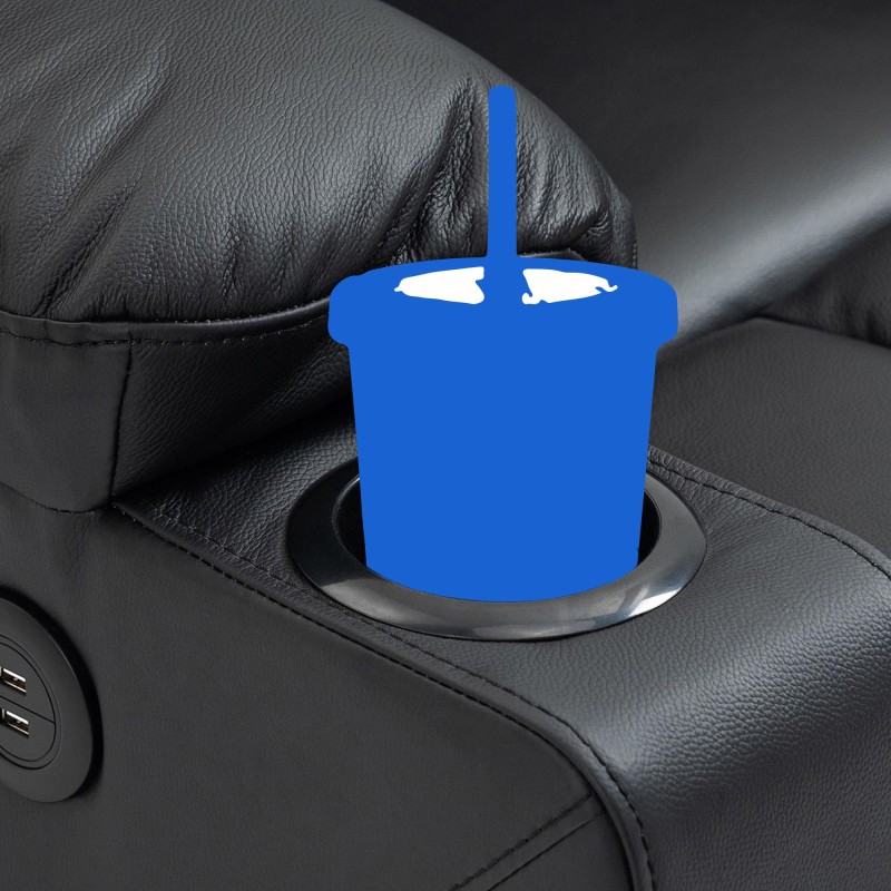 Andover sähköinen nojatuoli USB-porteilla ja juomatelineillä