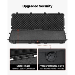 Kovakotelo pitkille aseille PP 134x42,5x18cm IP67 lukittava XPE-vaimennus