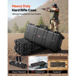 Kovakotelo pitkille aseille PP runko PU vaahto IP67 sisämitat 102x33 cm