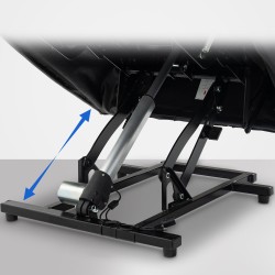 Andover sähköinen nojatuoli USB-porteilla ja juomatelineillä