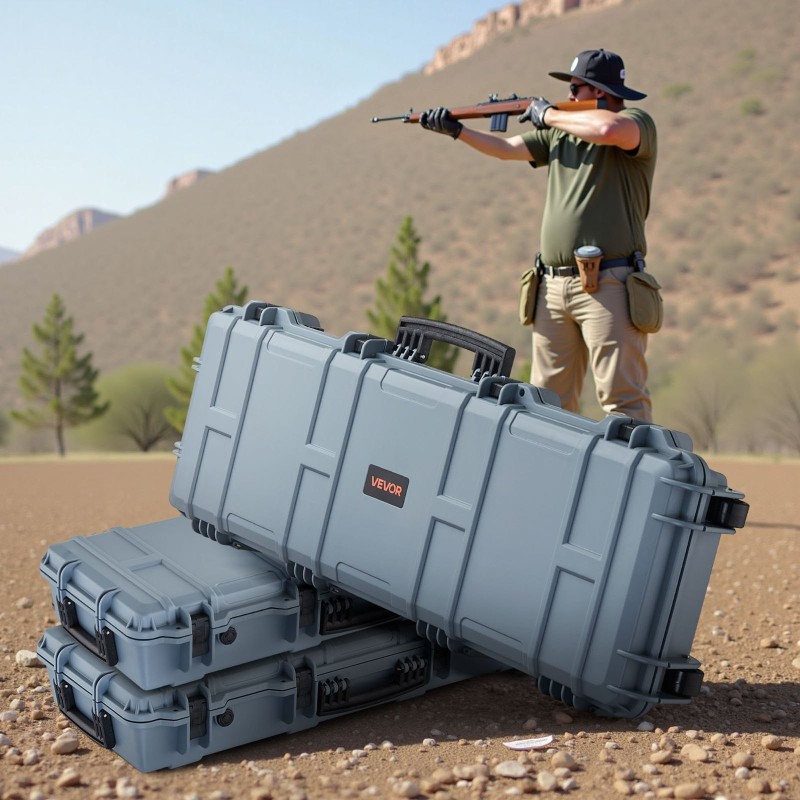 Asekotelo lukittava PP-muovinen IP67 sisämitta 102 cm muotoiltava vaahtomuovi pyörillä