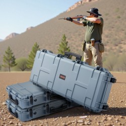 Kova PP-kuorinen aseen kuljetuslaukku IP67-vesitiivis pyörillä 1066 mm