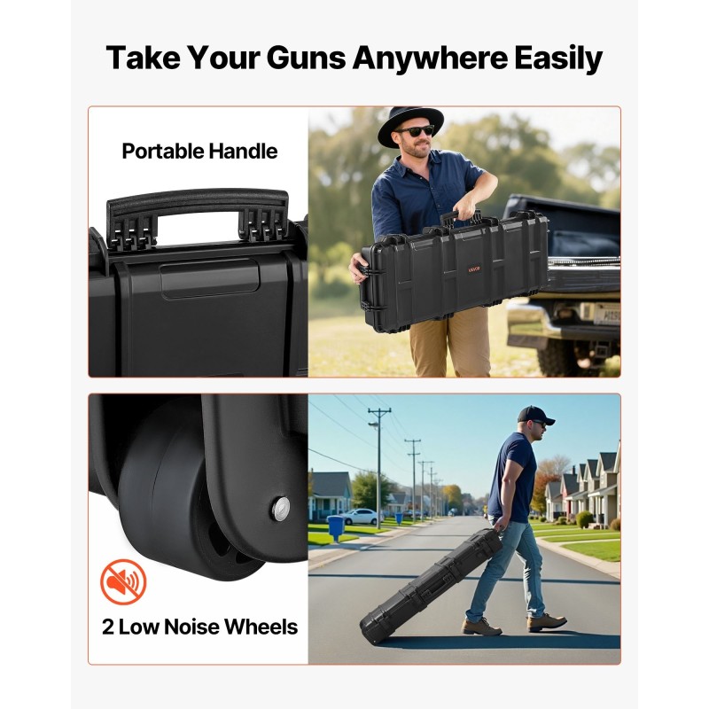 Kovakotelo polypropeeni pitkille aseille sisäpituus 914 mm vesitiivis IP67