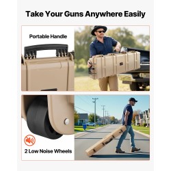 Kova lukittava asepussi polypropeenikuori 138 cm pitkä IP67-suojattu