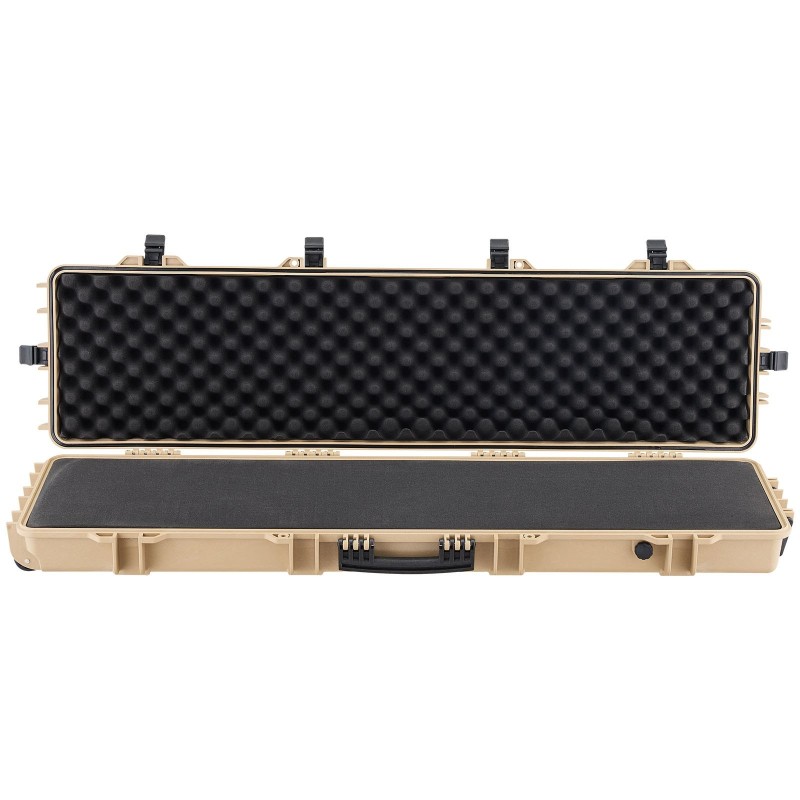 Kova lukittava asepussi polypropeenikuori 138 cm pitkä IP67-suojattu