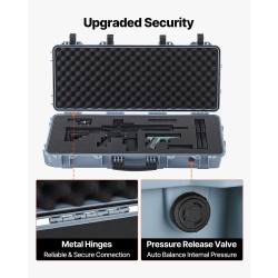 Lukittava PP-kovakotelo pitkille aseille IP67 4 kerrosta vaahtomuovia 97,8x42x17,3 cm