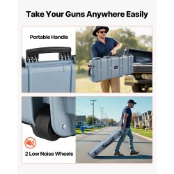 Lukittava PP-kovakotelo pitkille aseille IP67 4 kerrosta vaahtomuovia 97,8x42x17,3 cm