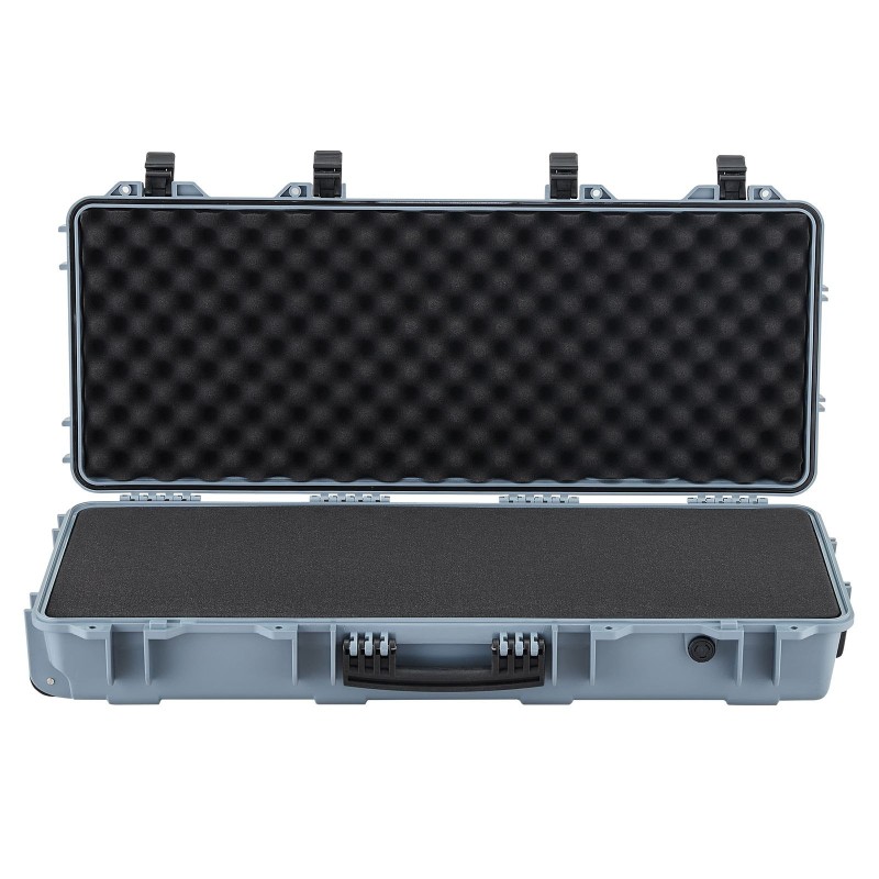 Lukittava PP-kovakotelo pitkille aseille IP67 4 kerrosta vaahtomuovia 97,8x42x17,3 cm