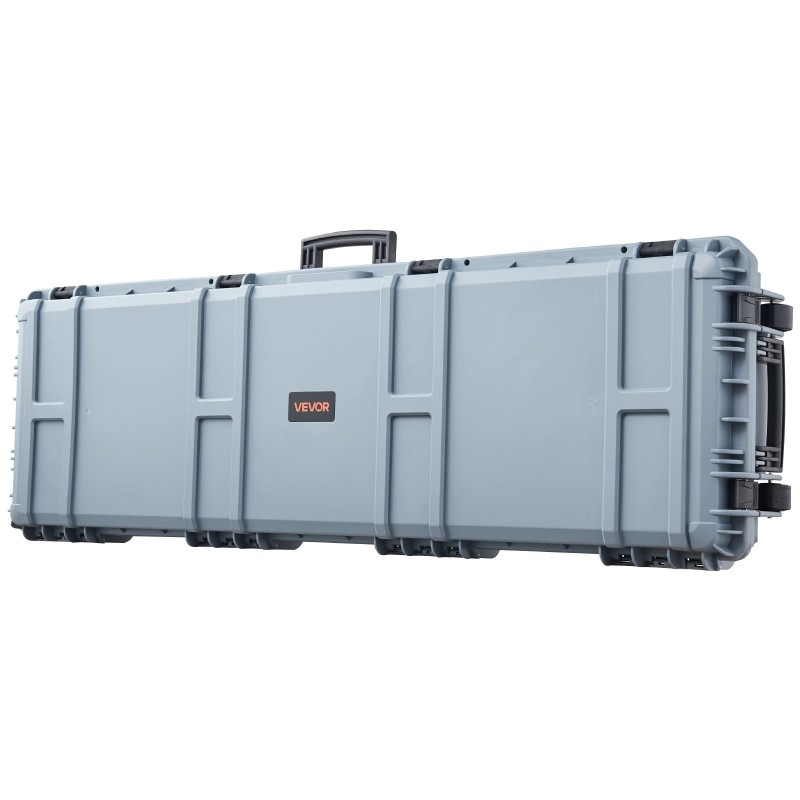 Asekotelo polypropeenimuovinen lukittava vesitiivis pölytiivis pyörillä esileikatulla vaahdolla kivääreille ja pistooleille