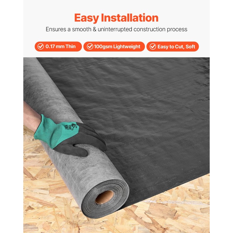 Höyrynsulkukalvorulla polypropeenikuitu 1,27 x 76,2 m 92,9 m²