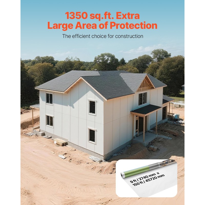 Höyrynsulkukalvo polyeteeni kudottu rulla 125 m² vedenpitävä hengittävä taloverhoiluun