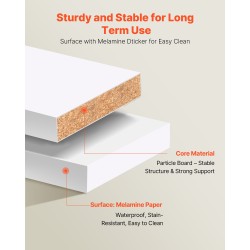 Säädettävä kaappijärjestelmä 3 laatikkoa MDF- ja lastulevy 1670–2560 mm