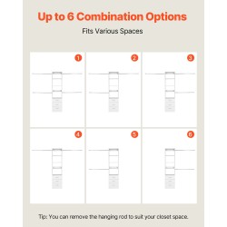 Säädettävä kaappijärjestelmä 3 laatikkoa MDF- ja lastulevy 1670–2560 mm