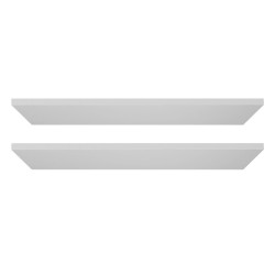 Melamiinipintaiset lastulevyhyllyt 584 355 15 mm 2 kpl valkoiset