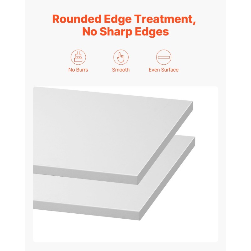 Melamiinipintaiset lastulevyhyllyt 584×355×15 mm 2 kpl valkoiset
