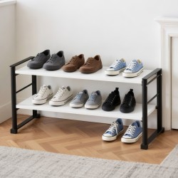 Melamiinipintaiset lastulevyhyllyt 584×355×15 mm 2 kpl valkoiset