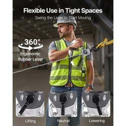 Viputalja käsikäyttöinen 0,5 t 6 m G80-seosteräsketju kaksoiskynsinen jarru