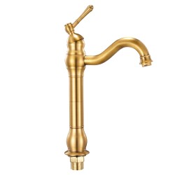 Pesuallashana yksikahvainen täysmessinkirunko punottu 304-teräsletku 210 mm juoksuputki painonapilla toimiva pohjaventtiili