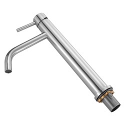 Yksivipuinen pesuallashana 304 ruostumatonta terästä korkea kaari punottu letku painonapilla toimiva pohjaventtiili