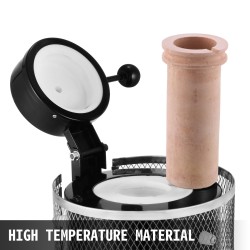 Sähköinen jalometallien sulatusuuni keraamisella upokkaalla 1150 asteen korujen sulatukseen