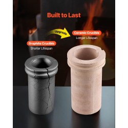 Sähköinen sulatusuuni 1500W 1150°C 5 kg keraaminen astia kylmävalssattu teräsrunko