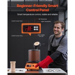 Sähköinen sulatusuuni 1500W 1150°C 5 kg keraaminen astia kylmävalssattu teräsrunko