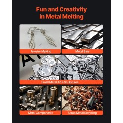 Sulatusuuni jalometalleille kolmen kilon keraamisella astiolla kylmävalssattu teräsrunko