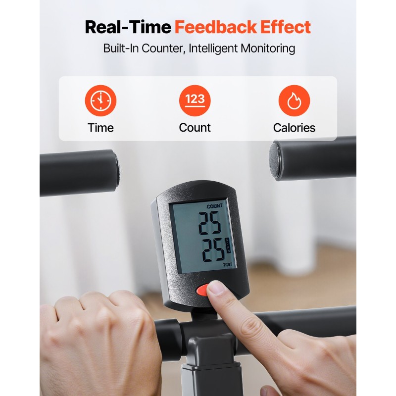 Kyykky- ja soutulaite kotikäyttöön taitettava 12-portainen hydraulinen vastus nahkainen istuin