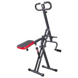 Kyykky- ja soutulaite kotikäyttöön taitettava 12-portainen hydraulinen vastus nahkainen istuin