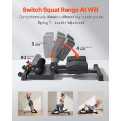 Monitoiminen syväkyykkylaite kotikuntosalille taitettava 120 kg kantavuus nelitasoinen säädettävä istuintyyny