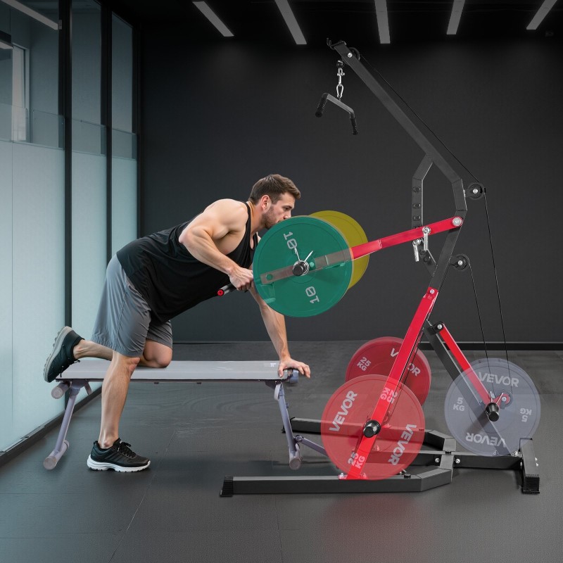 Kotikuntosalilaite 2:1-suhteinen LAT- ja alataljajärjestelmä säädettävällä rungolla