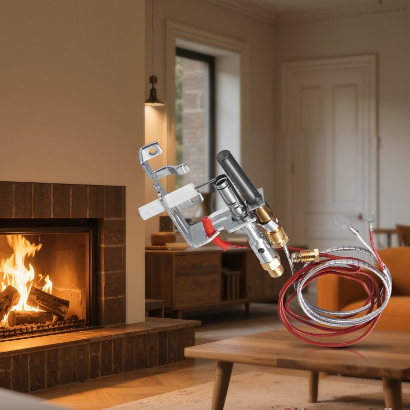 kaasun ohjausliekkiyksikkö nestekaasulle lämmön- ja korroosionkestävä hopea 160x120x40 mm