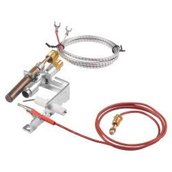 Pilottipoltinkokoonpano maakaasukäyttöön kuumuutta ja korroosiota kestävä hopea 160x120x40 mm