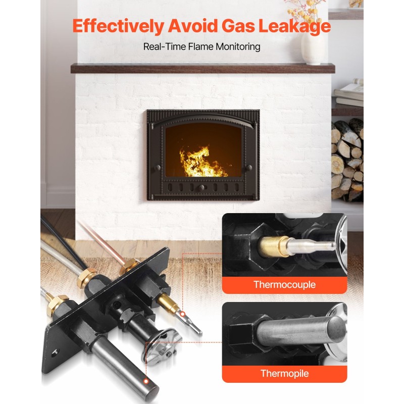 Kaasureleensarja luonnonkaasulle takkoihin vedenlämmittimiin ja liesiin