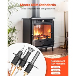 Kaasureleetin asennussarja maakaasulaitteille lämmön- ja korroosionkestävä musta ZH-1003A