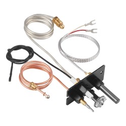 Pilottipoltinkokoonpano takkoihin maakaasu ja nestekaasu lämpöä ja korroosiota kestävä musta 160x120x40 mm