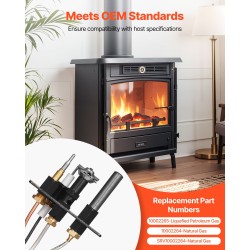 Pilottipoltinkokoonpano takkoihin maakaasu ja nestekaasu lämpöä ja korroosiota kestävä musta 160x120x40 mm