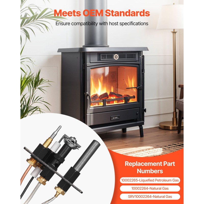 Pilottipoltinkokoonpano takkoihin maakaasu ja nestekaasu lämpöä ja korroosiota kestävä musta 160x120x40 mm