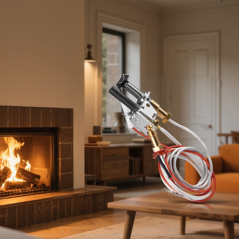 Sytytyskokoonpano maakaasutakkoihin lämmön ja korroosion kestävä hopeanvärinen laajasti yhteensopiva