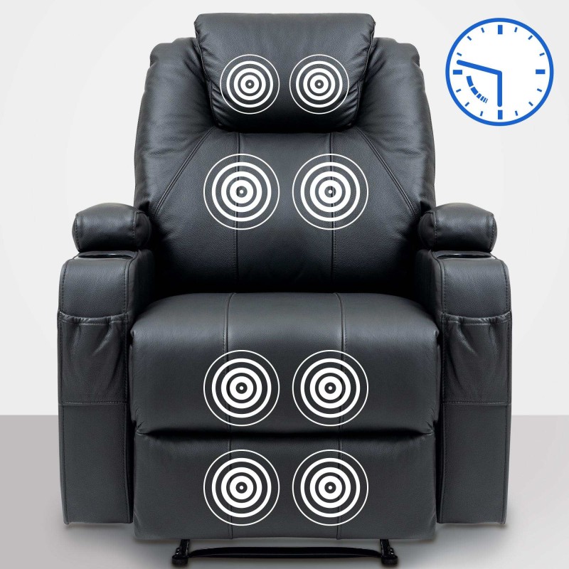 Hierova Galena-nojatuoli lämmityksellä ja säädettävällä selkänojalla