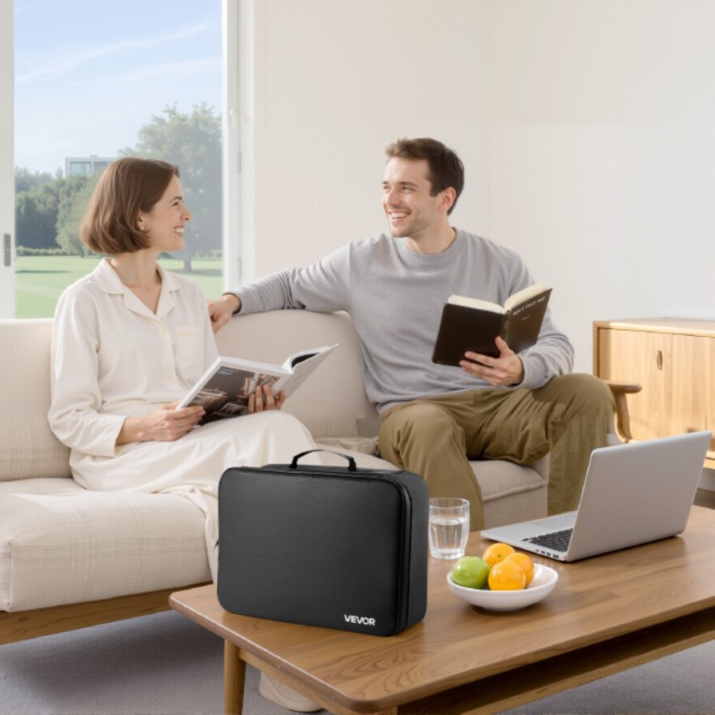 Paloturvallinen kannettava asiakirjalaatikko silikonipinnoitetusta lasikuitukankaasta numeroyhdistelmälukolla